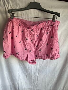 Victoria’s Secret PINK palm print  pajama shorts   Size large